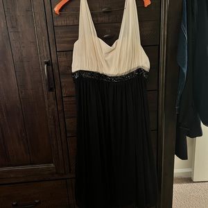 Black and white cocktail dress